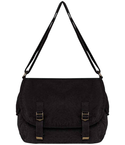 Native Spirit Faded Messenger Bag in Washed Black