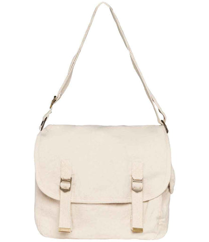 Native Spirit Faded Messenger Bag in Washed Natural