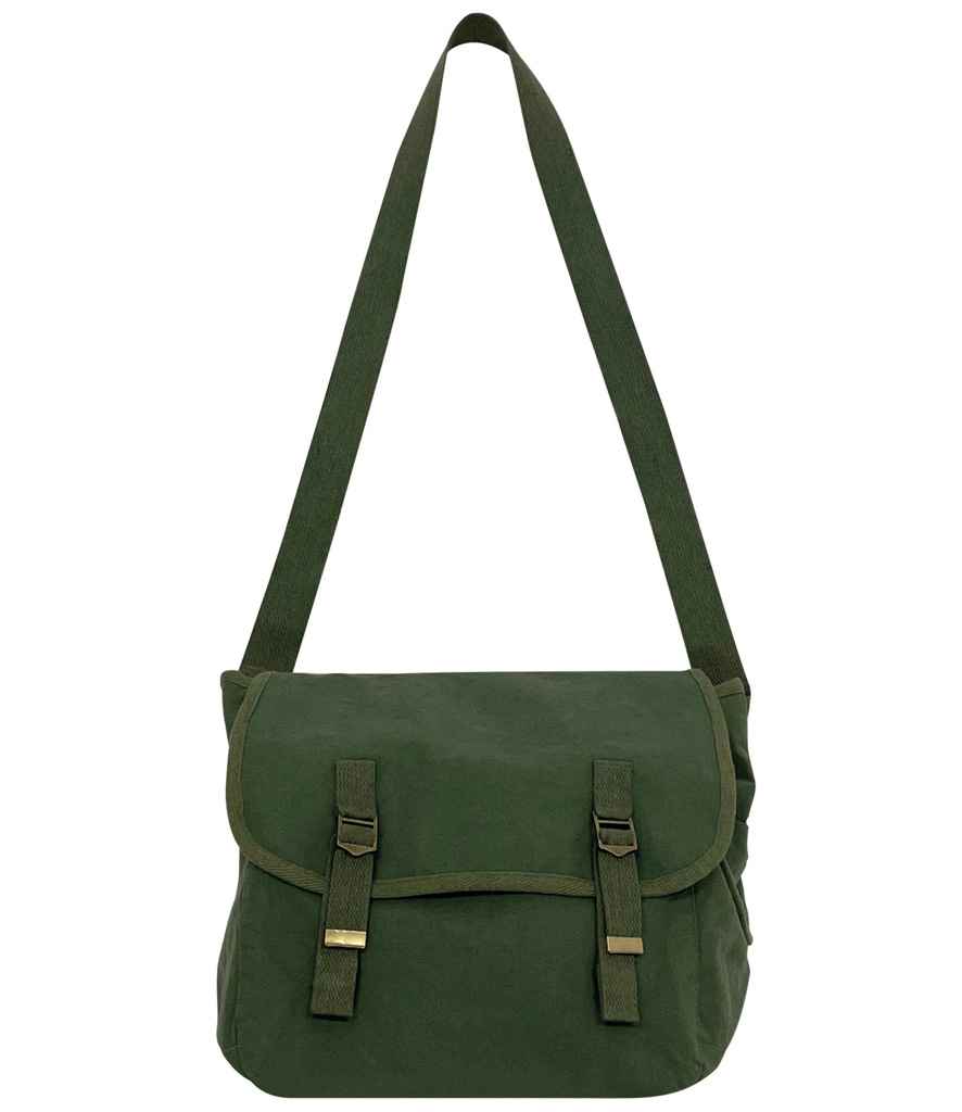 Native Spirit Faded Messenger Bag in Washed Organic Khaki