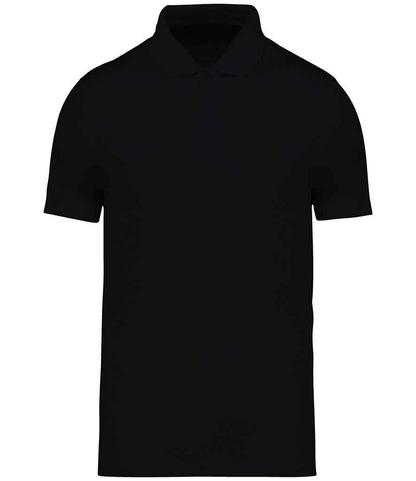 Native Spirit Jersey Polo Shirt in Black