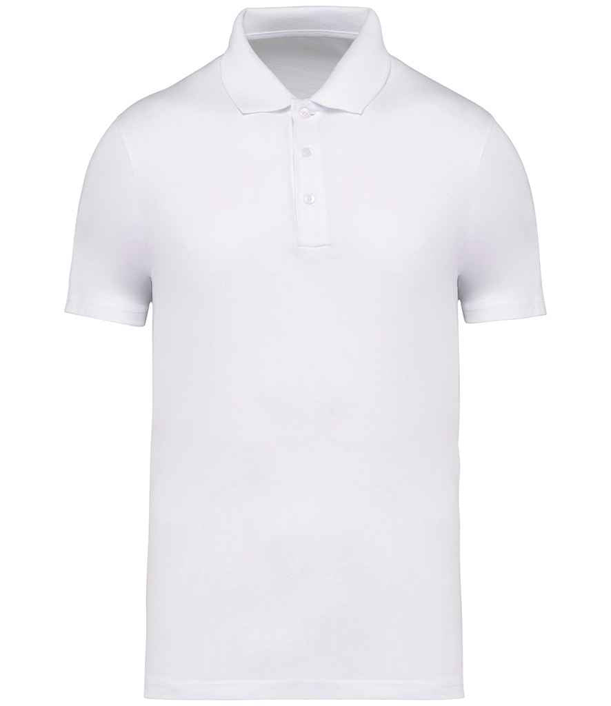 Native Spirit Jersey Polo Shirt in White