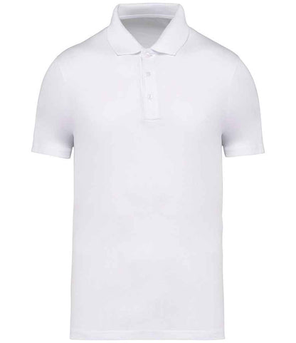 Native Spirit Jersey Polo Shirt in White