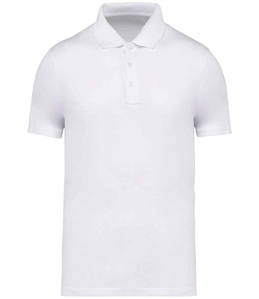 Native Spirit Jersey Polo Shirt in White