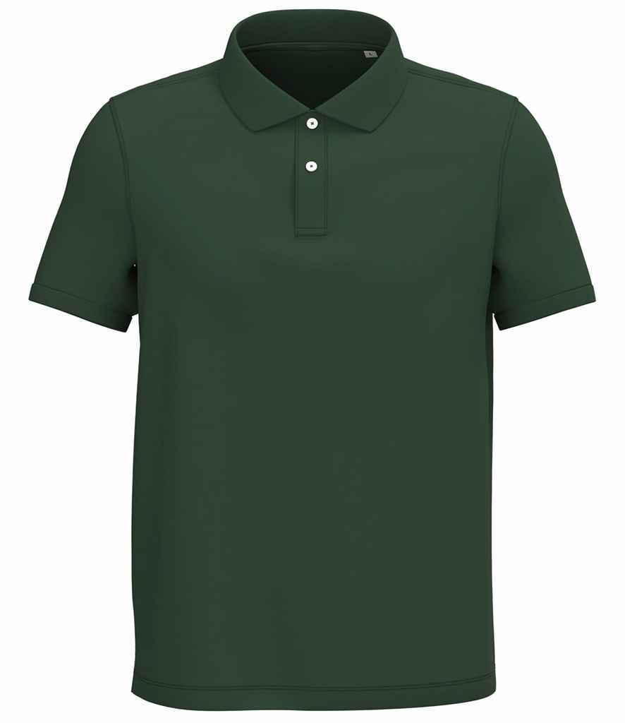 Native Spirit Piqué Polo Shirt in Forest Green