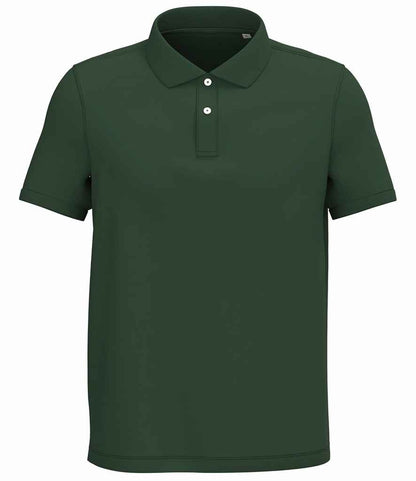 Native Spirit Piqué Polo Shirt in Forest Green