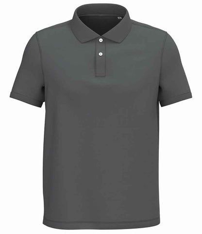 Native Spirit Piqué Polo Shirt in Iron Grey