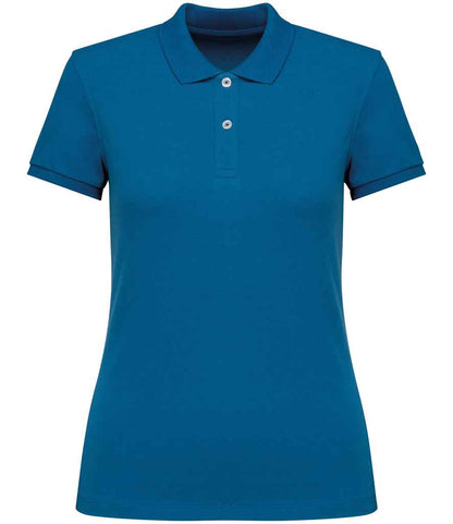 Native Spirit Ladies Piqué Polo Shirt in Blue Sapphire