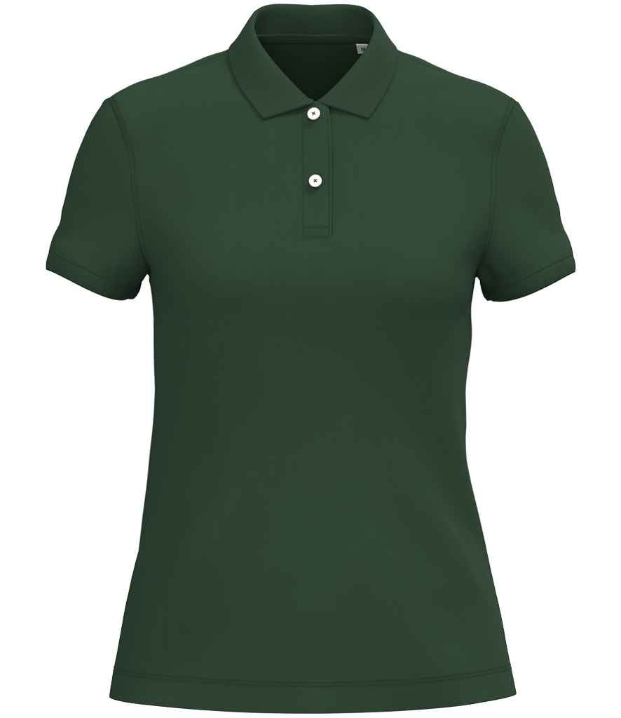 Native Spirit Ladies Piqué Polo Shirt in Forest Green
