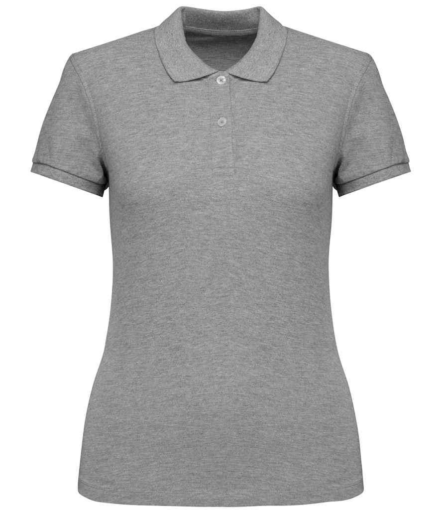 Native Spirit Ladies Piqué Polo Shirt in Moon Grey Heather