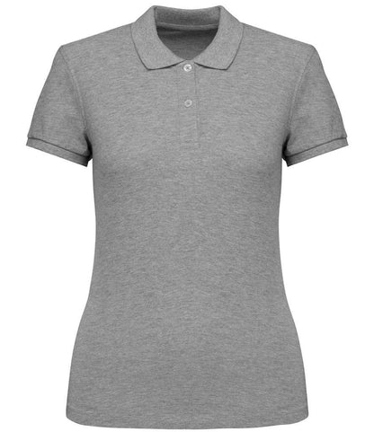 Native Spirit Ladies Piqué Polo Shirt in Moon Grey Heather
