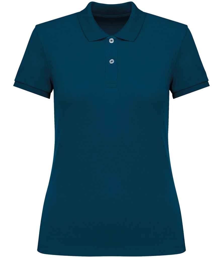 Native Spirit Ladies Piqué Polo Shirt in Peacock Blue