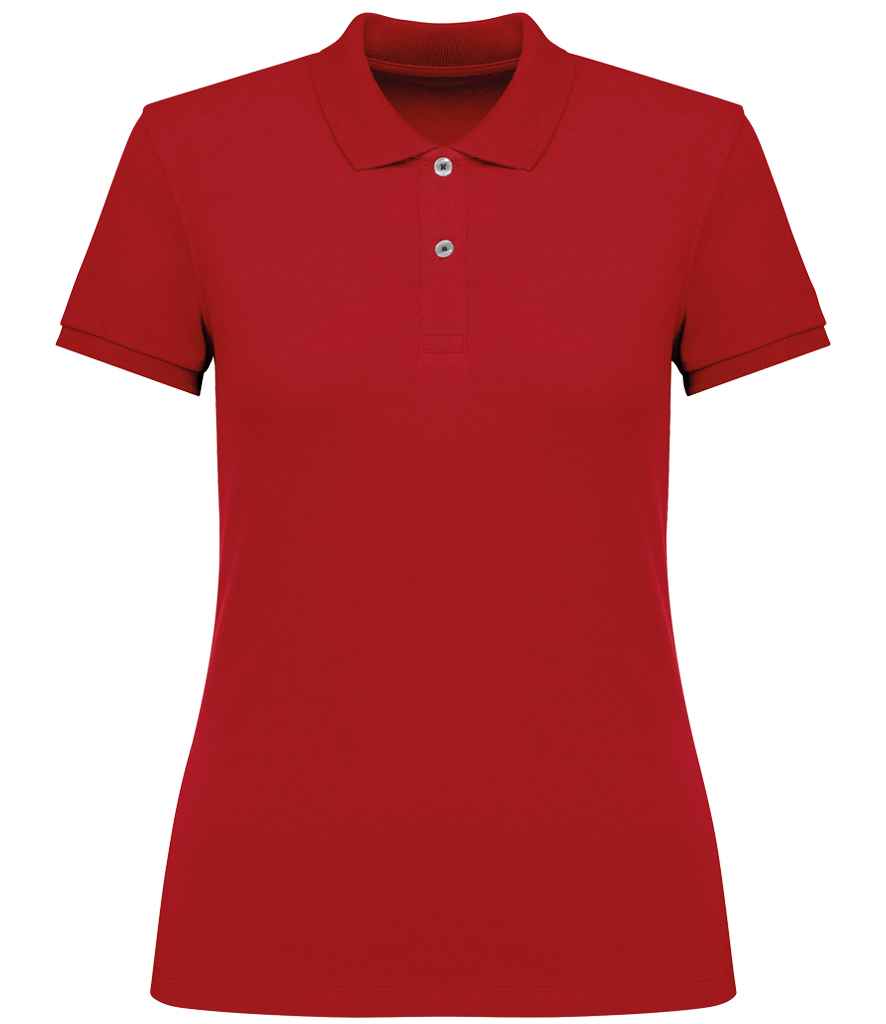 Native Spirit Ladies Piqué Polo Shirt in Poppy Red