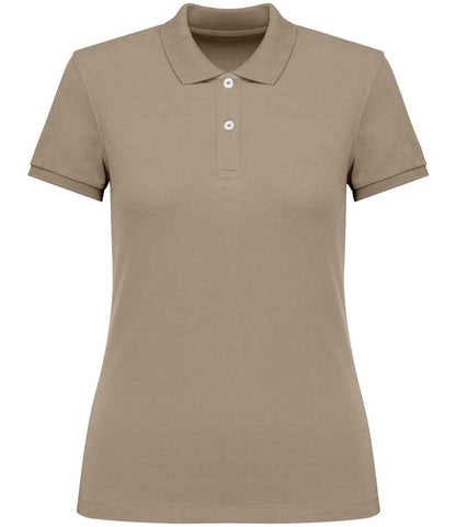 Native Spirit Ladies Piqué Polo Shirt in Wet Sand