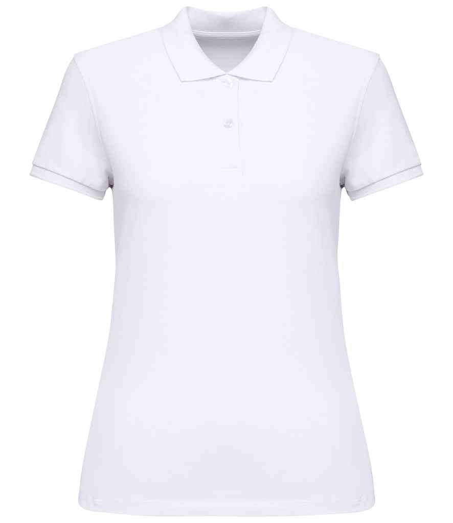 Native Spirit Ladies Piqué Polo Shirt in White