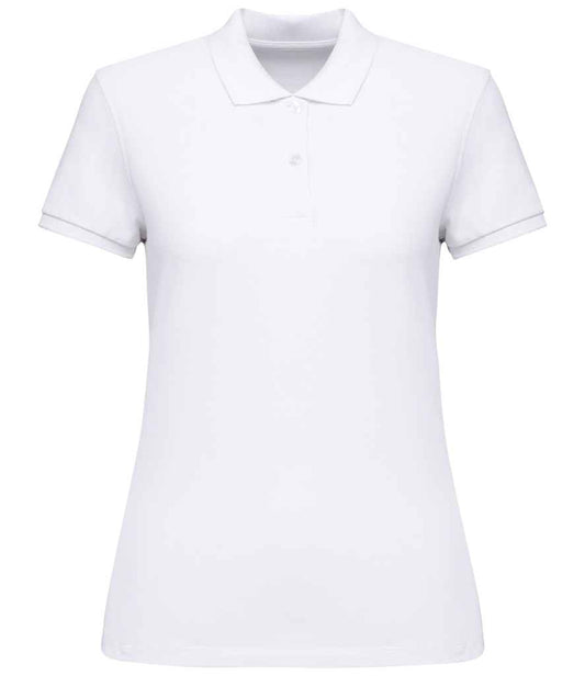 Native Spirit Ladies Piqué Polo Shirt in White