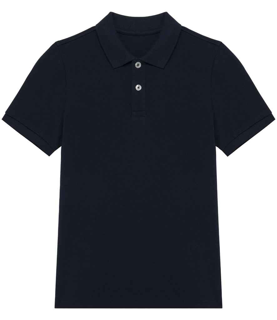 Native Spirit Kids Piqué Polo Shirt in Navy