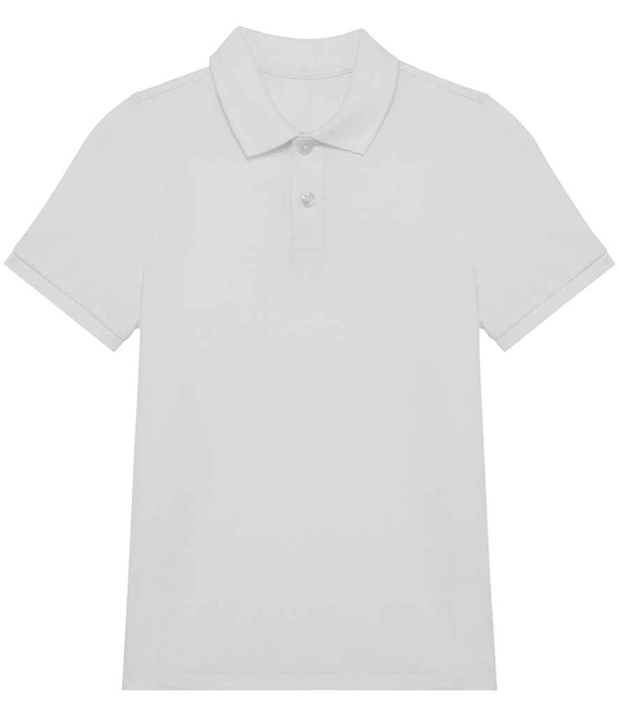 Native Spirit Kids Piqué Polo Shirt in White