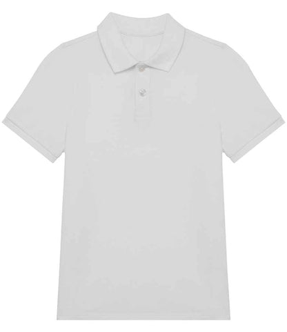 Native Spirit Kids Piqué Polo Shirt in White