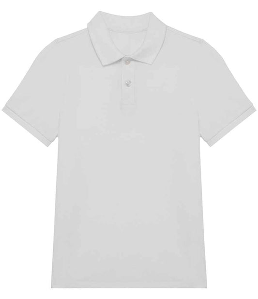 Native Spirit Kids Piqué Polo Shirt in White