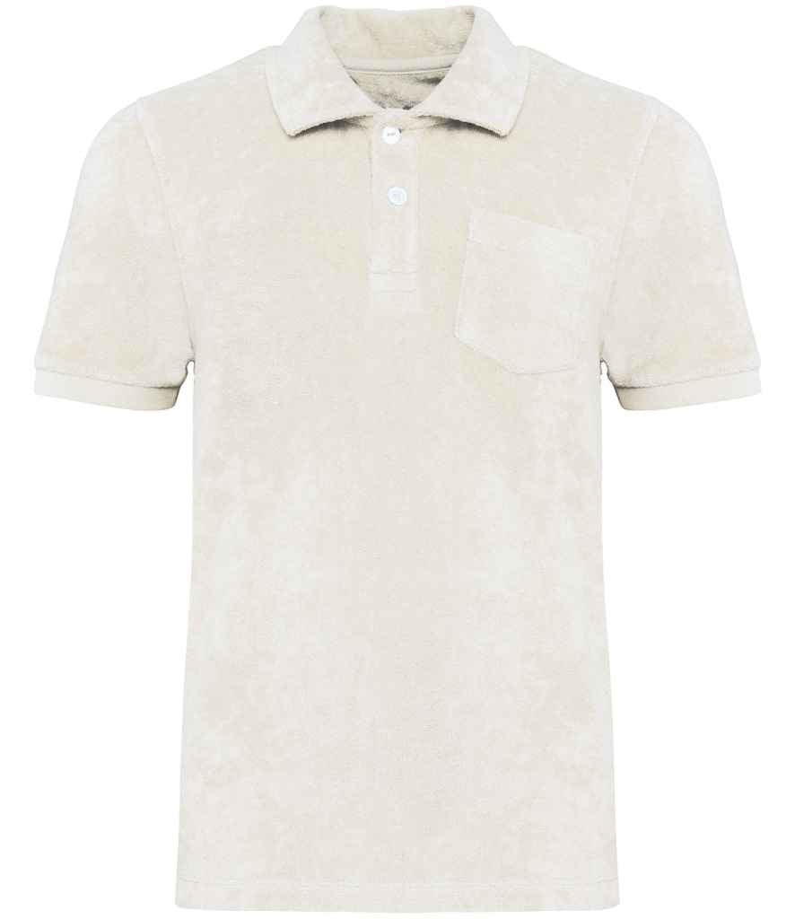 Native Spirit Kids Terry Towel Polo Shirt in Ivory