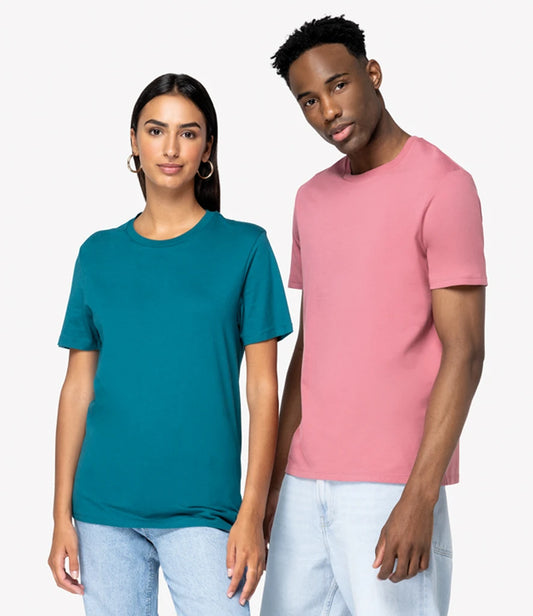 Native Spirit Unisex Heavyweight T-Shirt - Antique Rose - Model