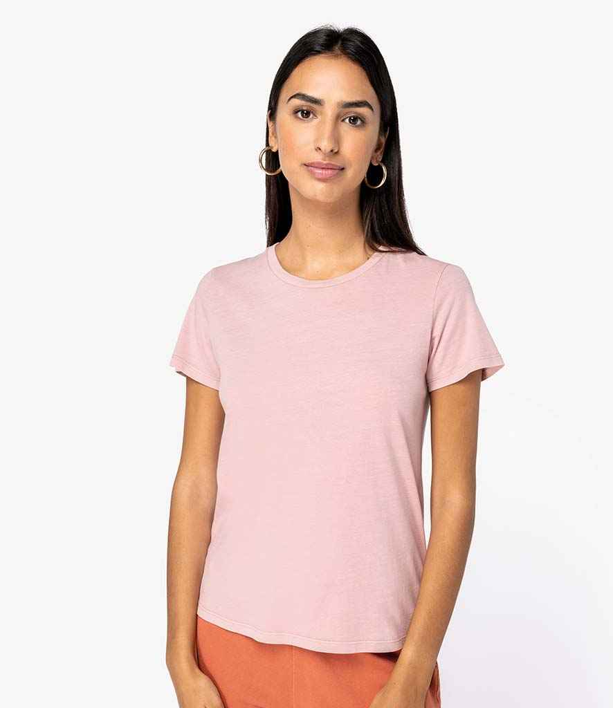 Native Spirit Ladies Faded T-Shirt - Washed Petal Rose