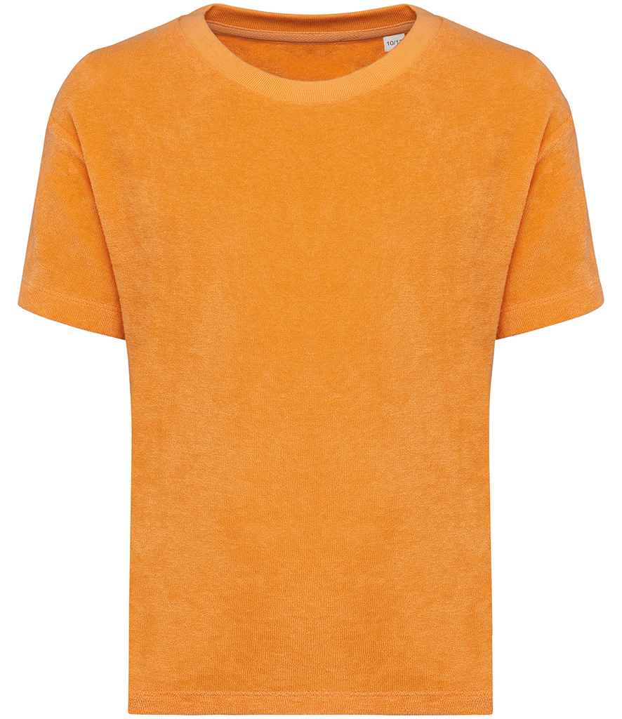 Native Spirit Kids Terry Towel T-Shirt in Apricot