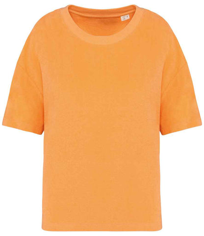 Native Spirit Ladies Terry Towel T-Shirt in Apricot