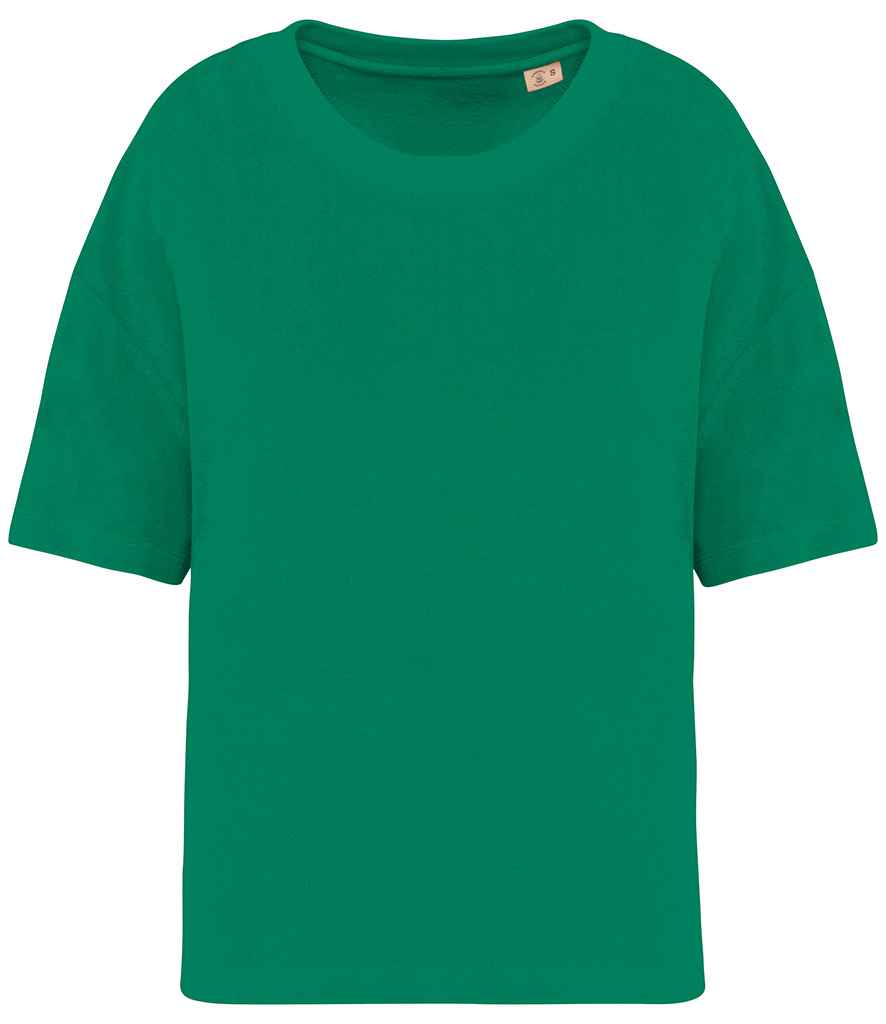 Native Spirit Ladies Terry Towel T-Shirt in Malachite Green