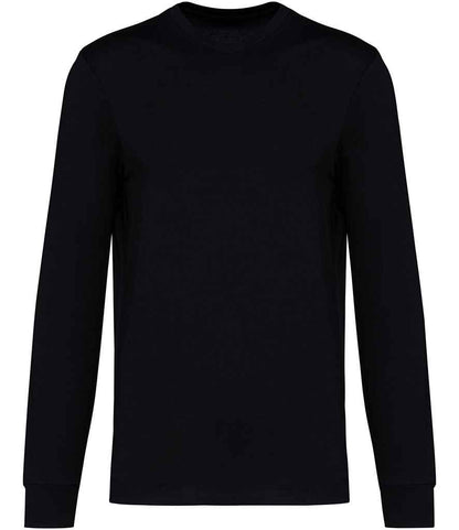 Native Spirit Unisex Crew Neck Long Sleeve T-Shirt in Black