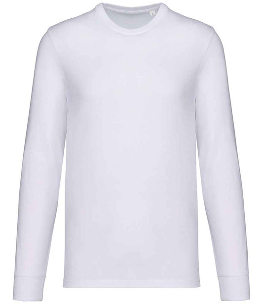 Native Spirit Unisex Crew Neck Long Sleeve T-Shirt in White
