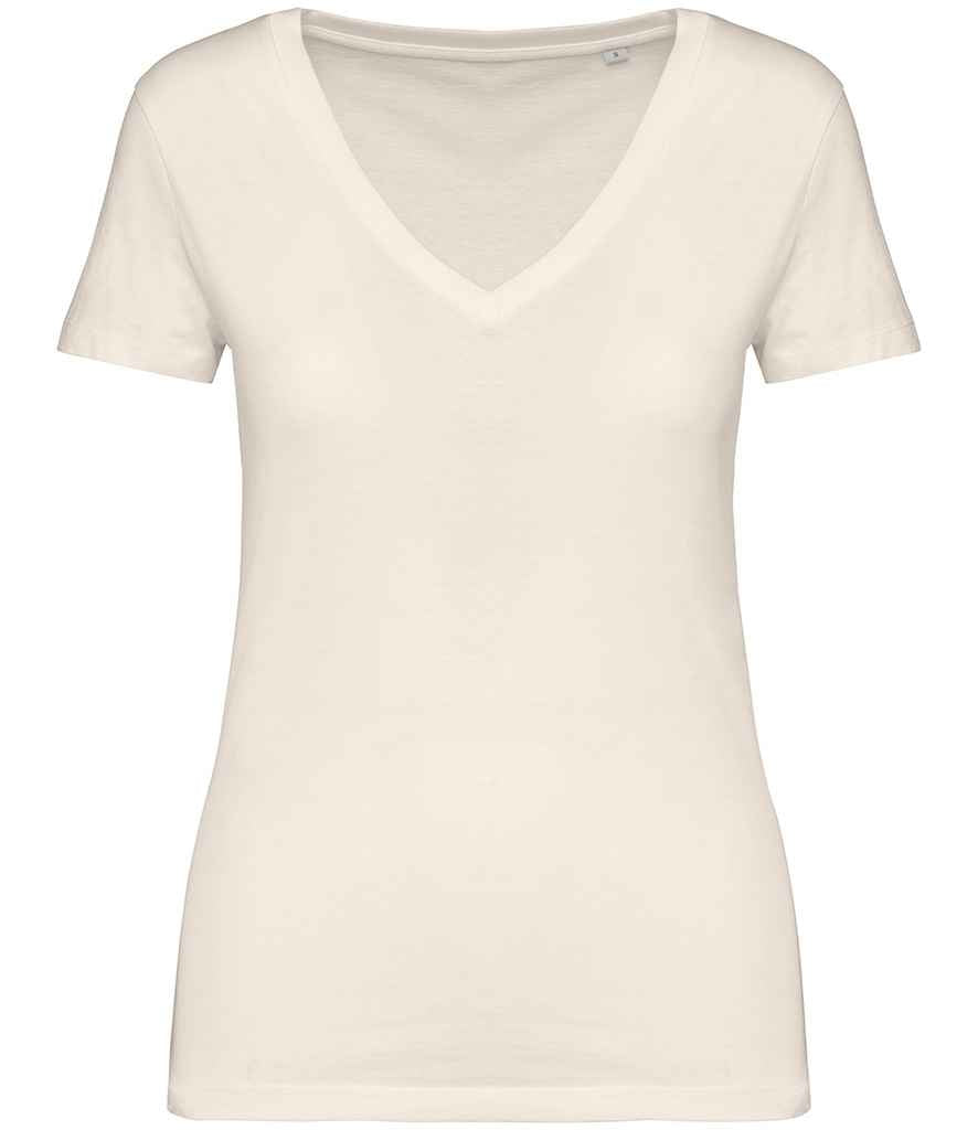Native Spirit Ladies V Neck T-Shirt in Ivory