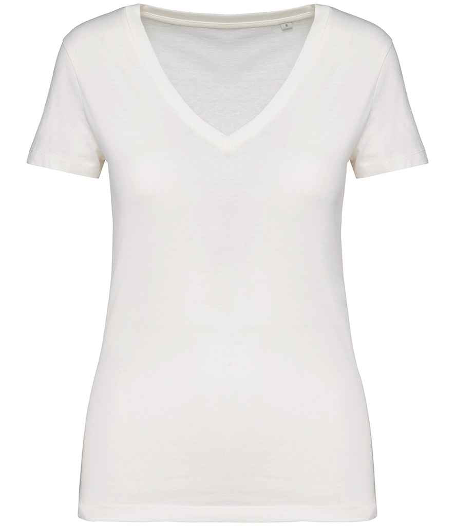 Native Spirit Ladies V Neck T-Shirt in White