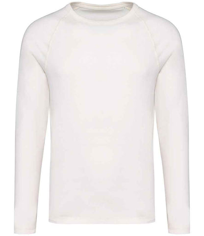 Native Spirit Raglan Long Sleeve Washed T-Shirt in Washed Ivory