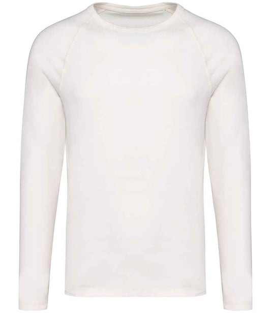 Native Spirit Raglan Long Sleeve Washed T-Shirt in Washed Ivory