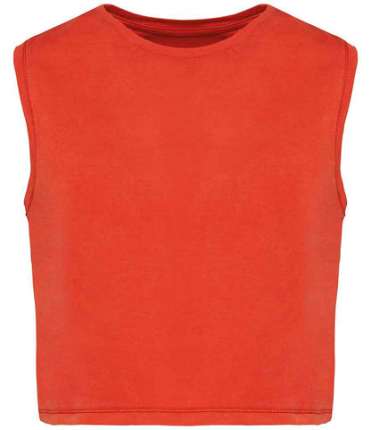 Native Spirit Ladies Cropped Tank Top in Washed Paprika