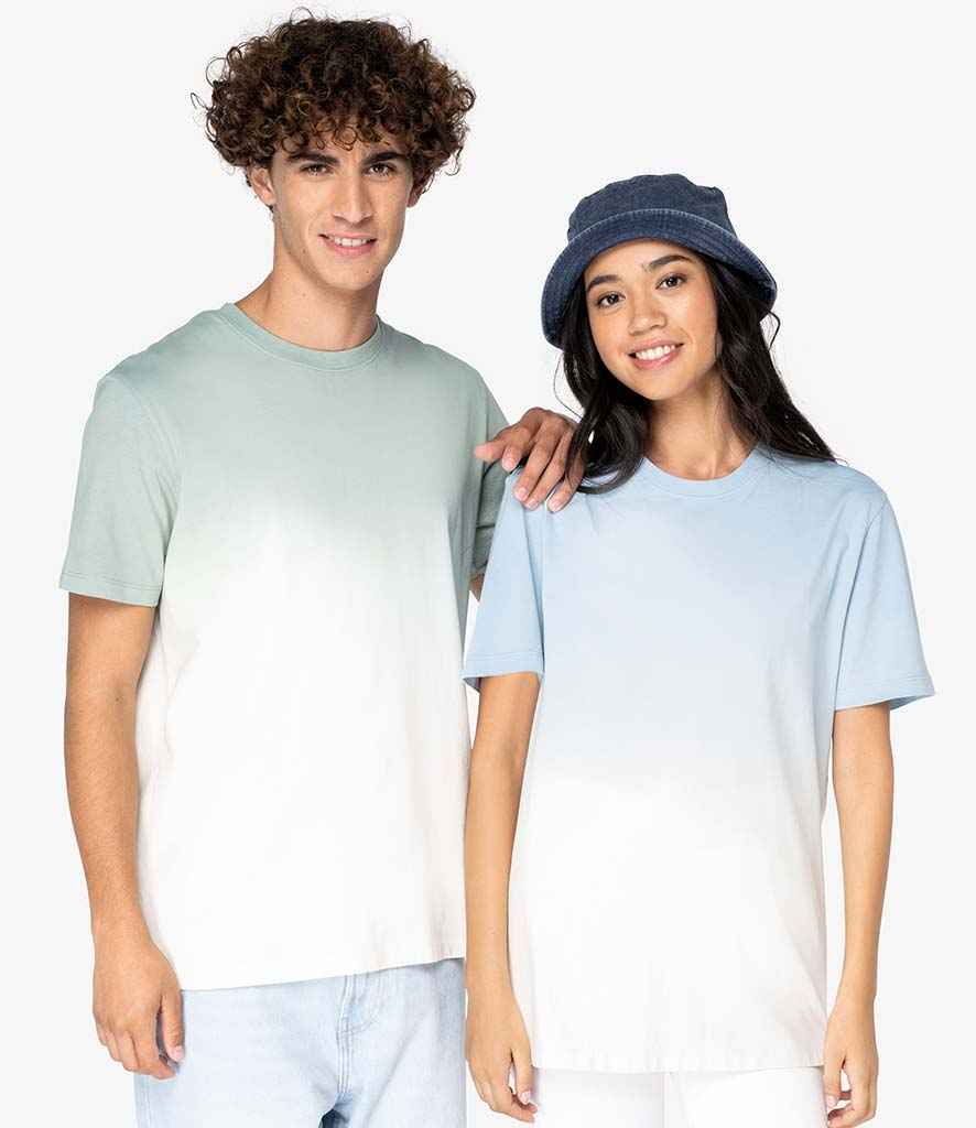 Native Spirit Unisex Dip Dye T-Shirt - Dip Dye Aquamarine