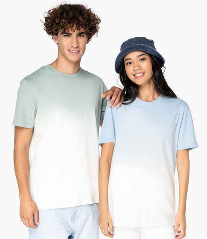 Native Spirit Unisex Dip Dye T-Shirt - Dip Dye Aquamarine
