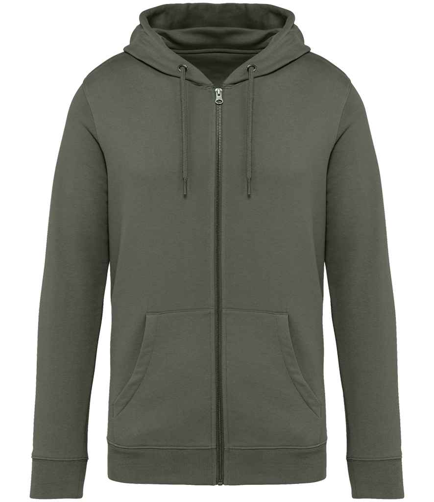 Native Spirit Unisex Full Zip Hoodie in Organic Khaki