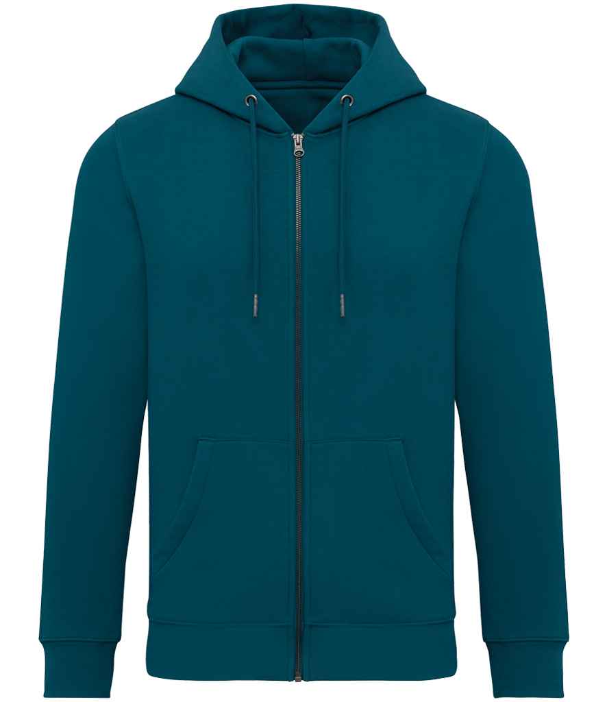 Native Spirit Unisex Full Zip Hoodie in Peacock Green