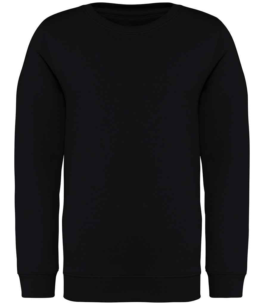 Native Spirit Kids Crew Neck Sweatshirt in Black