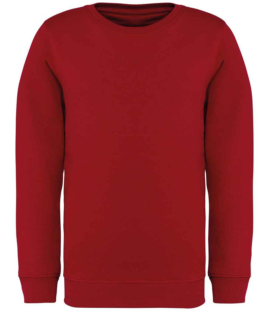 Native Spirit Kids Crew Neck Sweatshirt in Hibiscus Red
