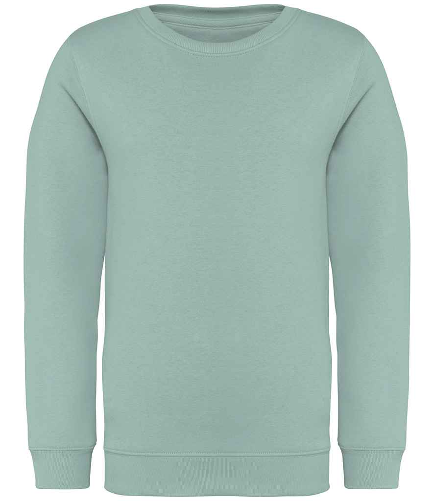 Native Spirit Kids Crew Neck Sweatshirt in Jade Green
