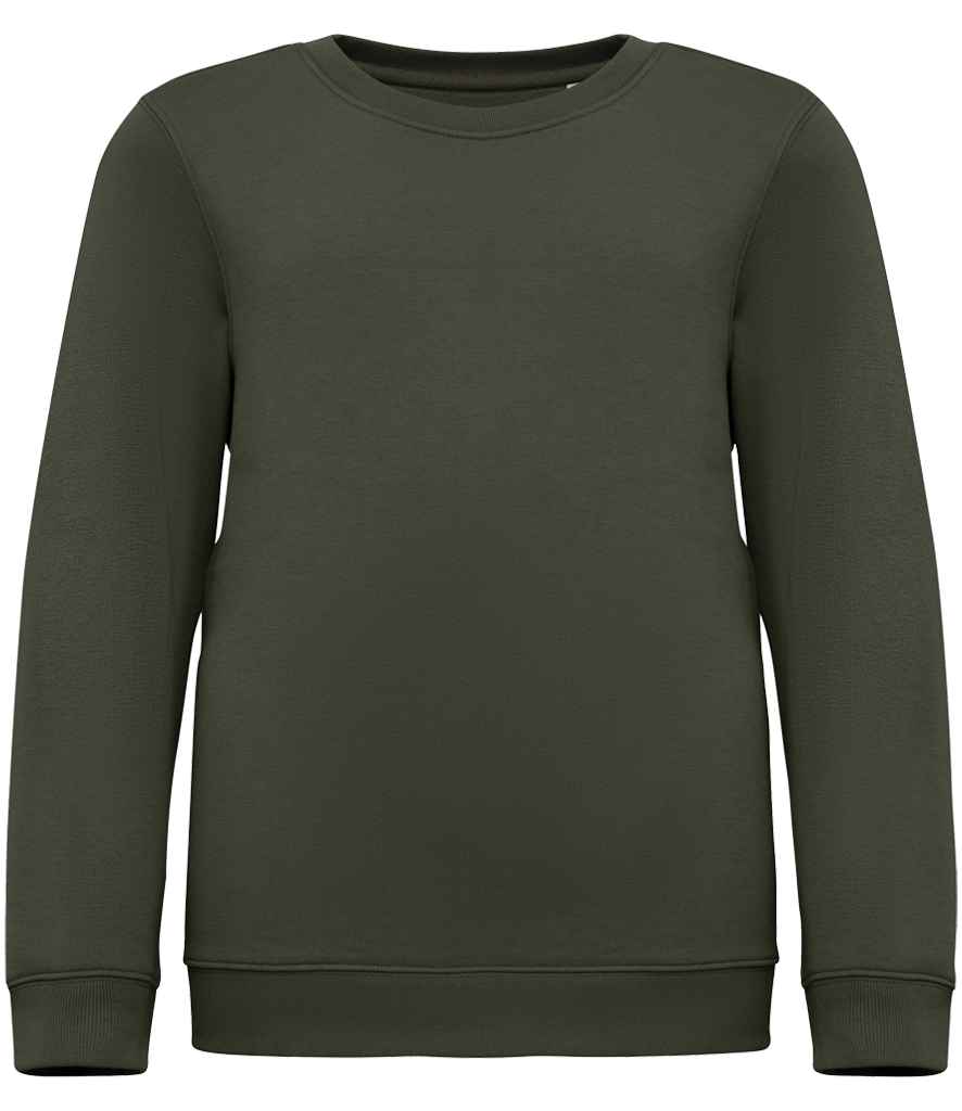 Native Spirit Kids Crew Neck Sweatshirt in Organic Khaki