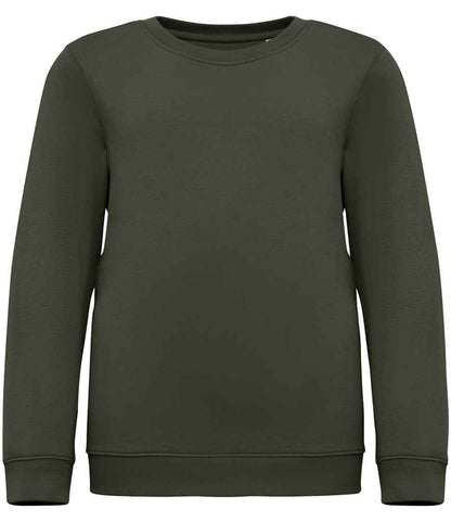 Native Spirit Kids Crew Neck Sweatshirt in Organic Khaki