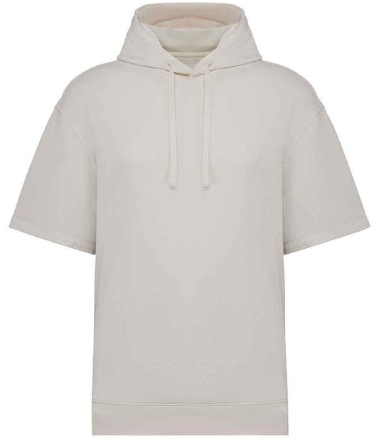 Native Spirit Unisex French Terry Short Sleeve Hooded Sweatshirt in Ivory
