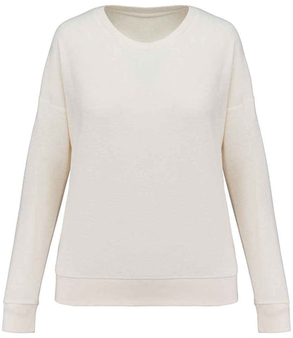 Native Spirit Ladies Terry Towel Sweatshirt in Ivory