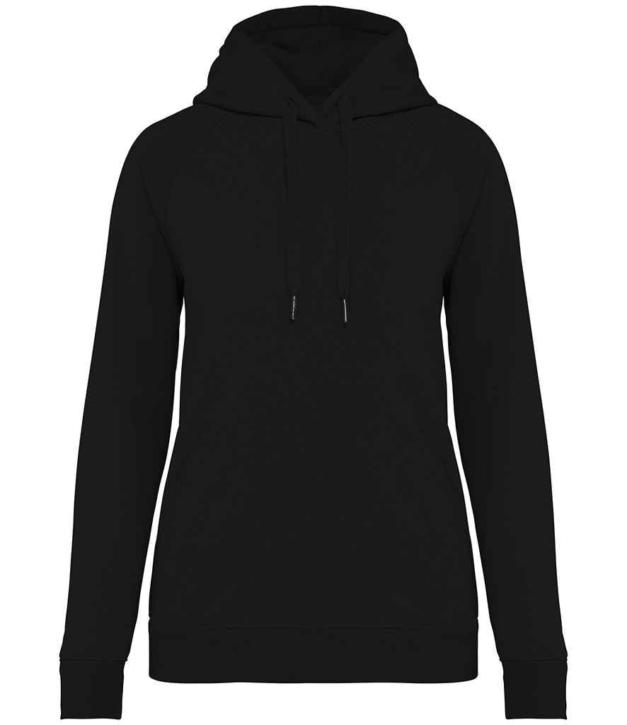 Native Spirit Ladies Raglan Sleeve Hoodie in Black