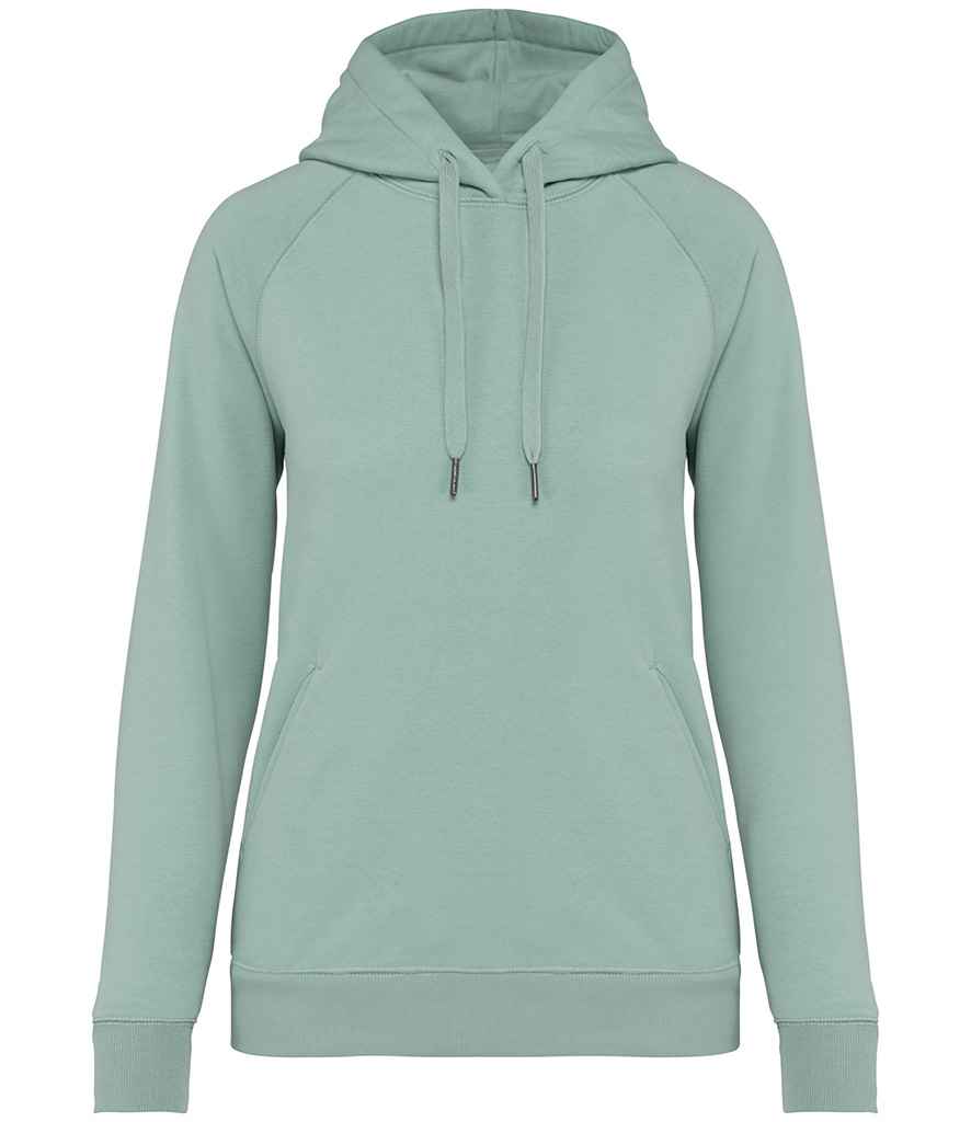 Native Spirit Ladies Raglan Sleeve Hoodie in Jade Green