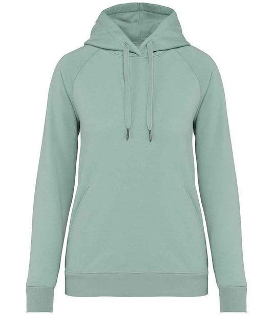 Native Spirit Ladies Raglan Sleeve Hoodie in Jade Green